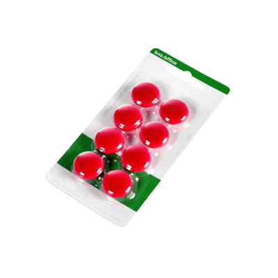 Magneter BNT rød Ø20mm blister 8stk/pak