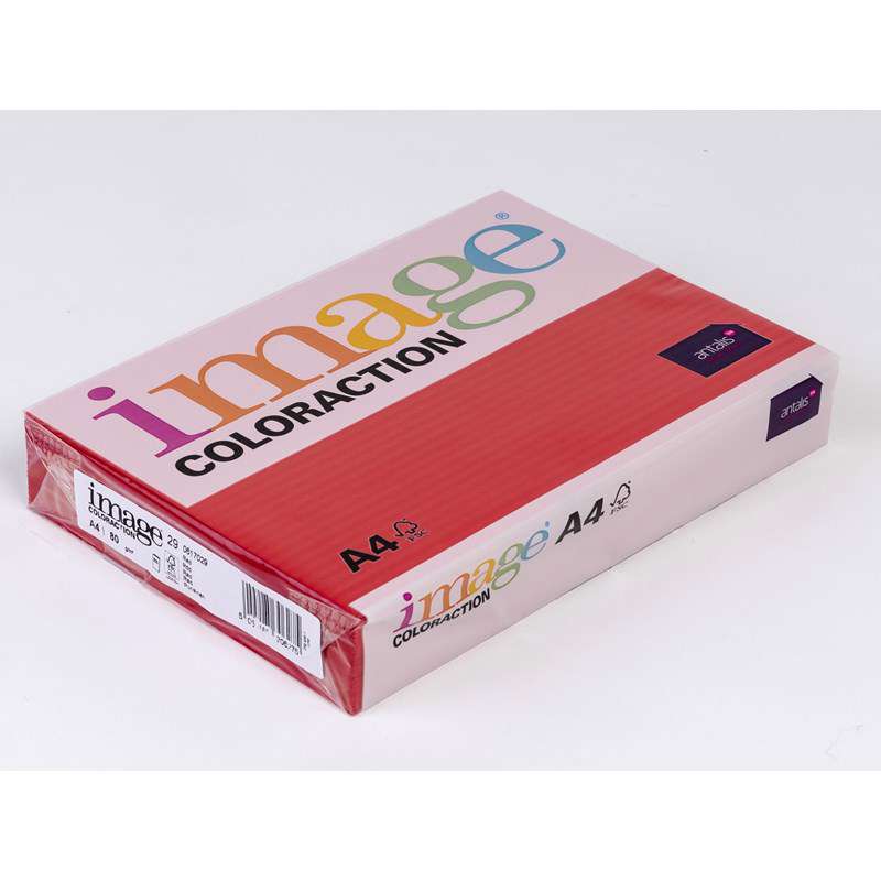 Kopipapir Image Coloraction A4 80g rød Koralrød CO44 500ark