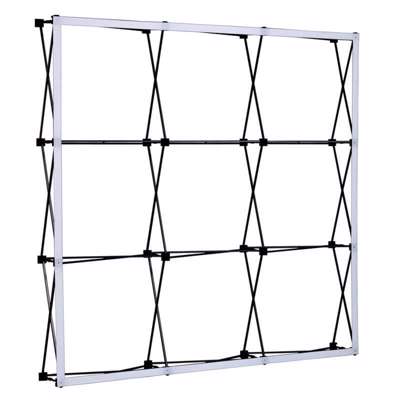 Pop-Up display væg TWIN 3x3m sort