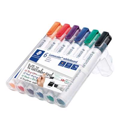 Whiteboard marker Staedtler Lumocolor 351BWP-6 ass skrå