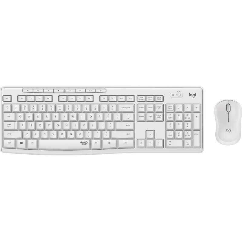 Tastatur + mus Logitech MK295 Wireless Desktop hvid Nordisk