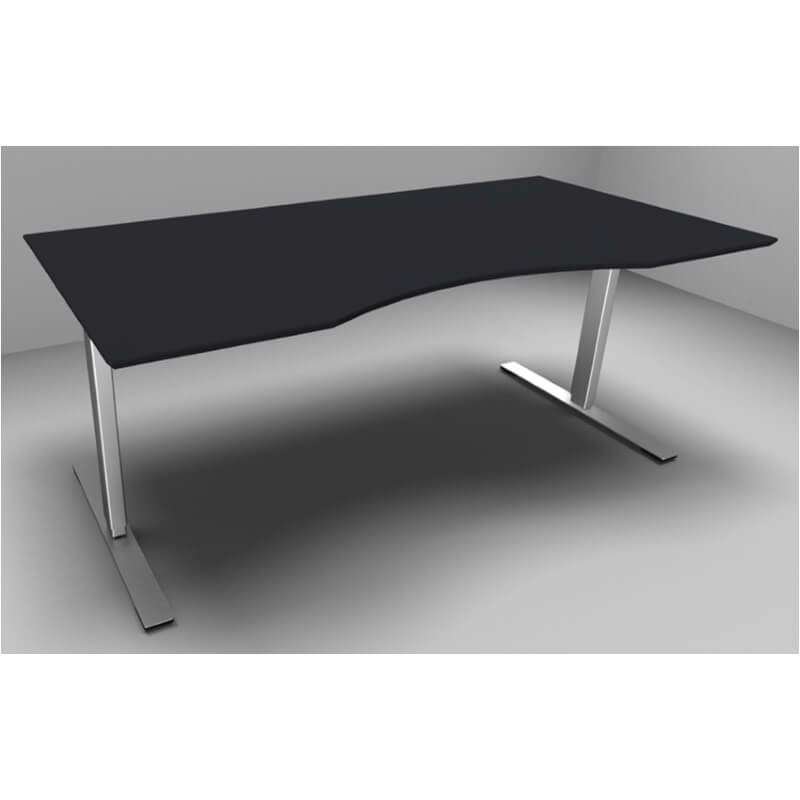 Hæve/sænke bord Dencon 03595/0395 180x90 antracit/alu bue