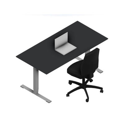 Hæve/sænkebord Dencon 03504 1600x800 alu stel antr. lam pl