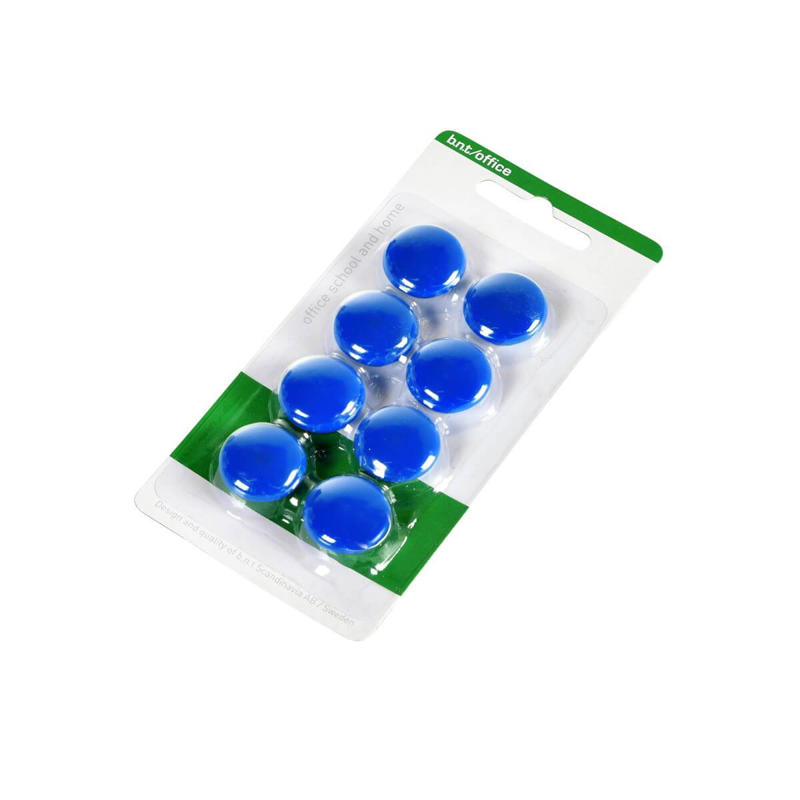 Magneter BNT blå Ø20mm blister 8stk/pak