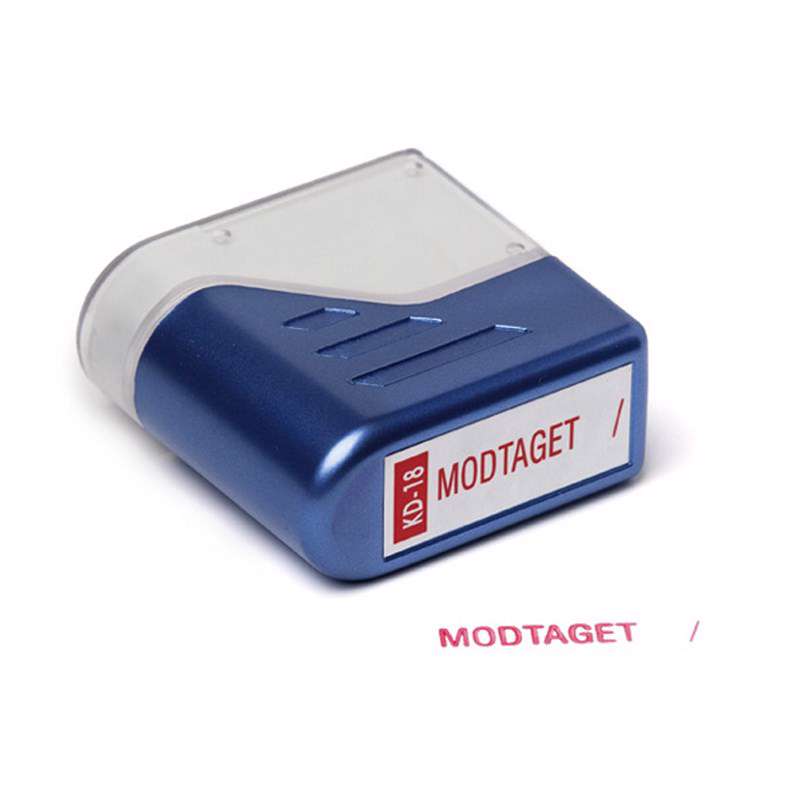 Stempel Deskmate Modtaget rød tekst