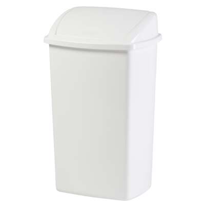 Affaldsspand plast m/vippelåg 50L hvid