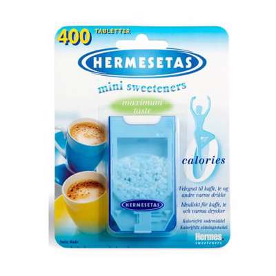 Sødetabletter Hermesetas blå 400 stk. pk./24