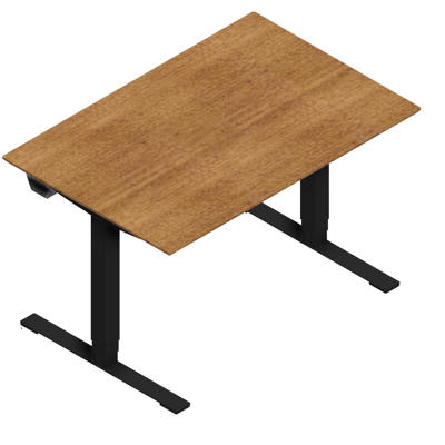 Hæve-sænkebord Dencon 03501 1200x800 sort stel valnød pl