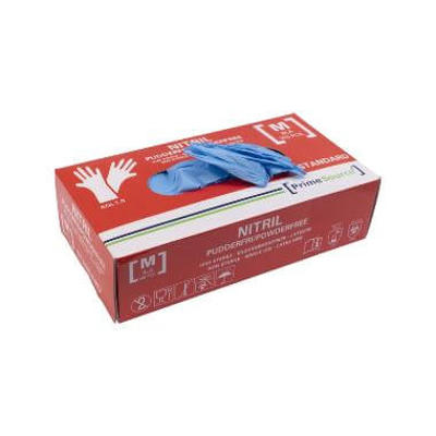 Nitrilhandsker Prime medium blå pudderfri 100stk/pak