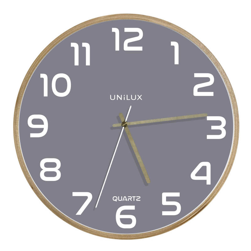 Vægur Unilux Baltic Clock Ø31,5 cm grey/wood