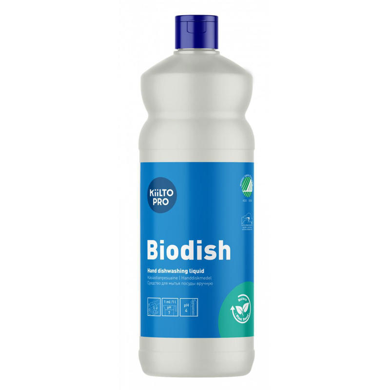 Opvaskemiddel Kiilto Natura Biodish u/farv-parf. 1l