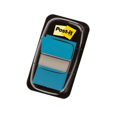 Indexfaner Post-it 680-23 blå, disp. 25x43mm 50bl/stk.