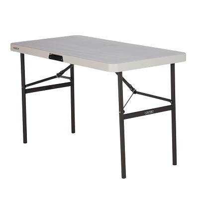 Klapbord LifeTime 122x61 m/håndtag offwhite