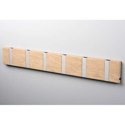 Knagerække Knax vandret ahorn/grå, m/6