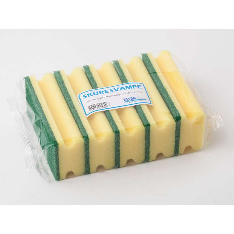 Skuresvamp Cleanline gul/grøn /5