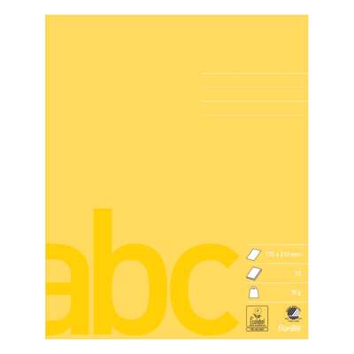 Skolehæfte Bantex 17x21cm ulin 32bl 70g gul