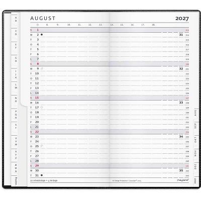 Index Planner månedskalender 2027 Mayland sort vinyl
