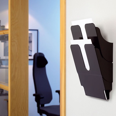 Brochureholder Flexiplus 2 A4 høj sort