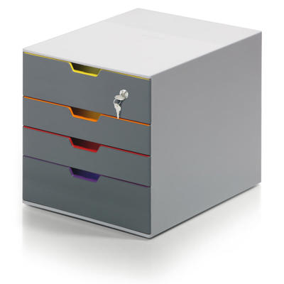 Skuffekabinet Durable VARICOLOR SAFE 4 m/4 skuffer & lås