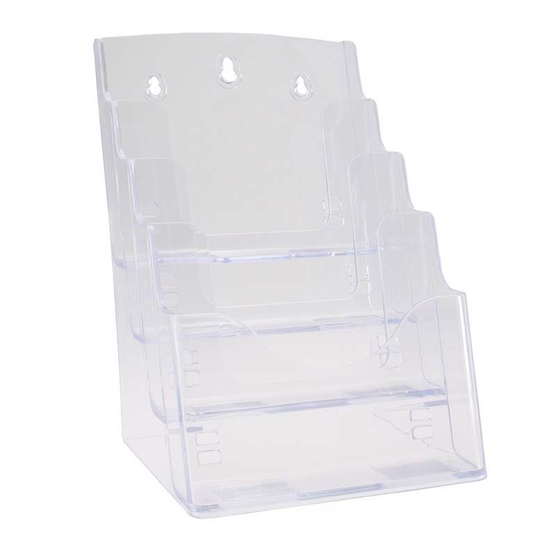 Brochureholder BNT A5 klar 4 rum bord/væg 730x380x620mm