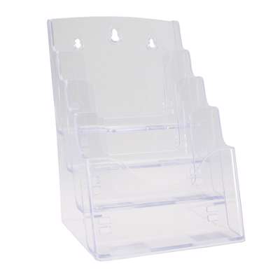 Brochureholder BNT A5 klar 4 rum bord/væg 730x380x620mm