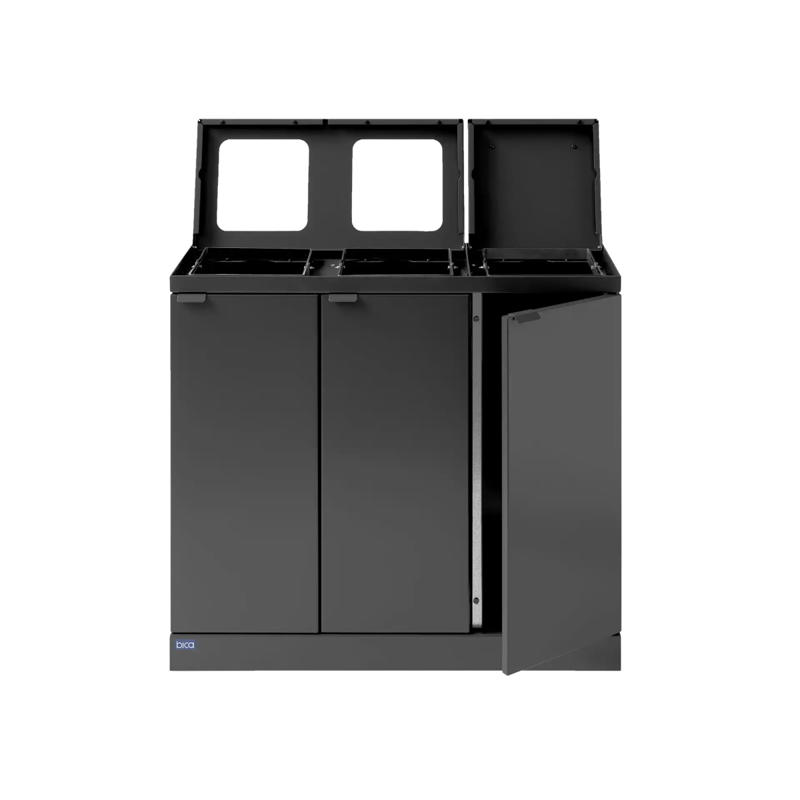 Affaldssystem affaldssortering Bica 887 3x45l m/låg antracit