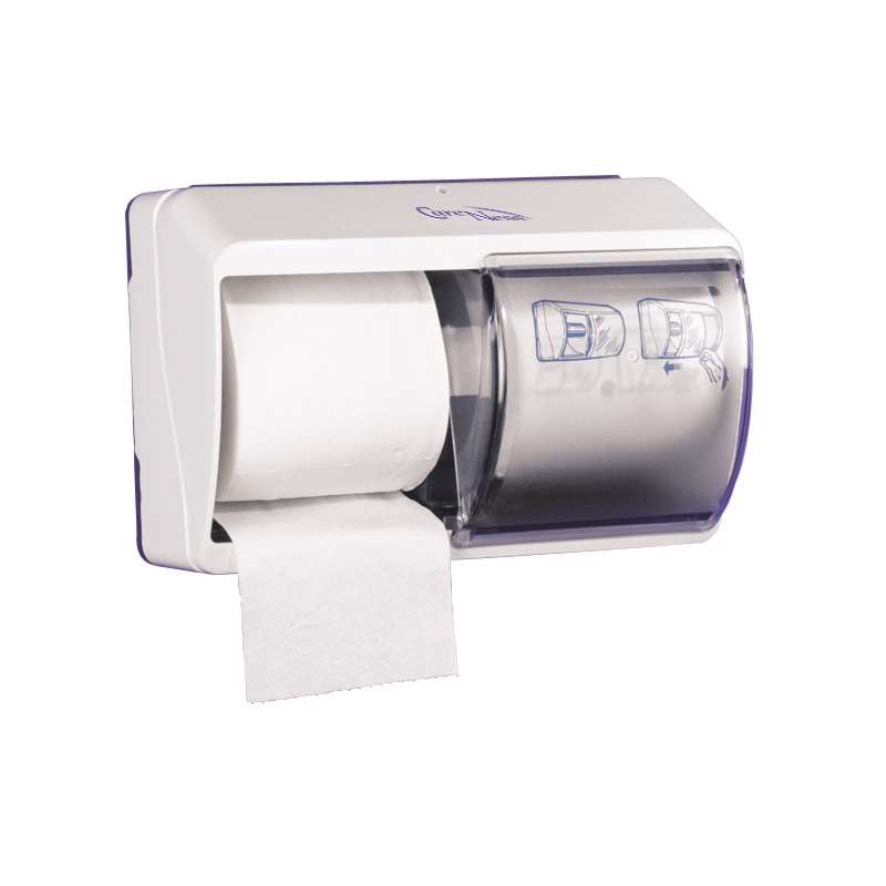 Dispenser White Classic hvid/transp. t/2 ruller