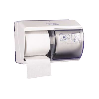 Dispenser White Classic hvid/transp. t/2 ruller