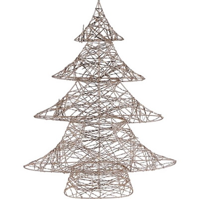 Juletræ LED 50x13x60 metal guld