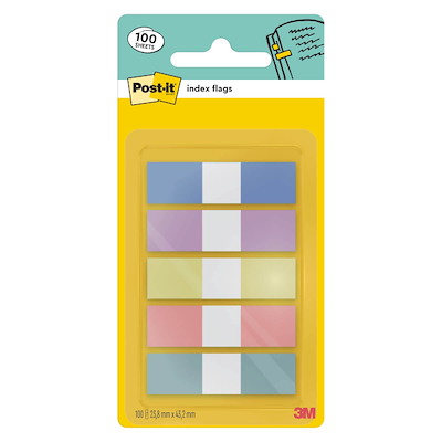 Indexfaner Post-it smal 683-5PASTEL dispenser ass 5x20bl/pk.