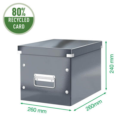 Arkivboks Leitz Click & Store Cube medium hvid