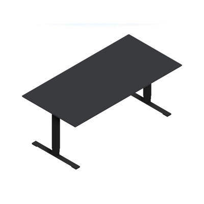 Hæve-sænkebord Dencon X1798 1800x900 sort stel antr. lam pl