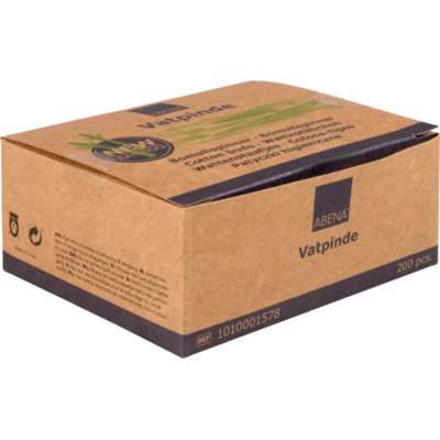 Vatpind bambus/bomuld vat i begge ender 7,5cm pk./200