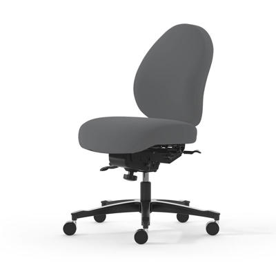 Kontorstol Malm R4 Medium Dux sæde blank kryds, grå fame