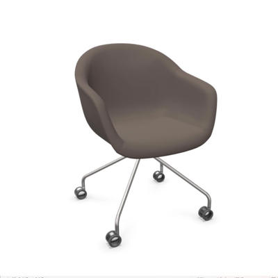 Stol Dauphin Fiore Club FI-7450 fango/krom stel m/hjul