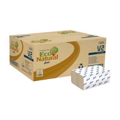 Papirhåndklæde T3 2lags multifold 21x20,8cm 10,5cm sand /190