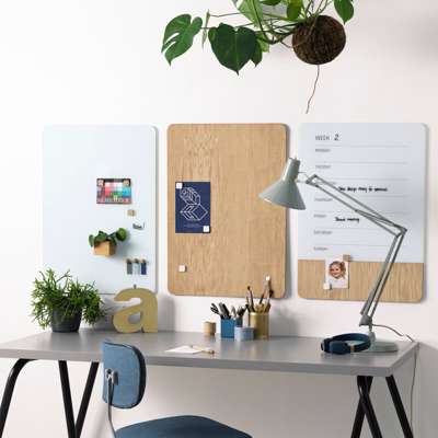 Egetræsfinertavle Naga magnetisk 50x70 cm (runde hjørner) eg