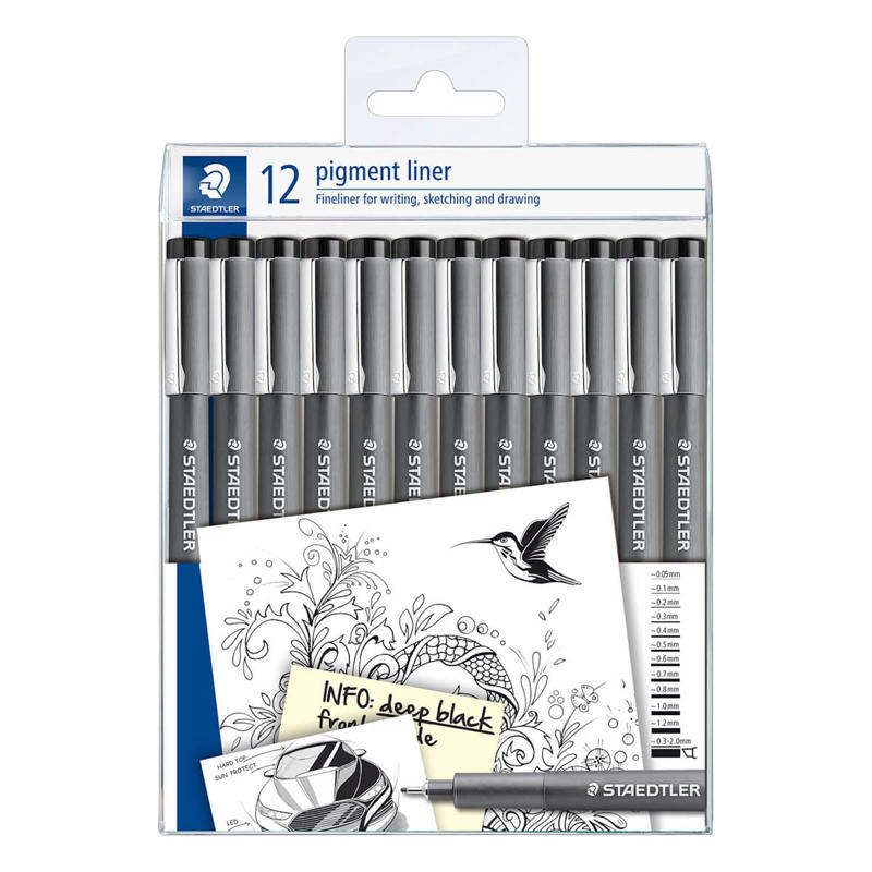 Pigmentliner STAEDTLER 308-9 TB12 0,05->2,0mm
