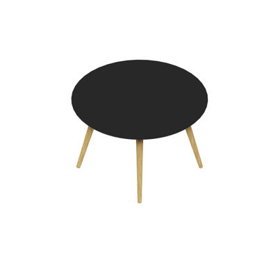 Konferencebord Dencon XL 1920 Ø120 HPL sort/eg