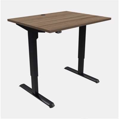 Hæve/sænkebord Conset 100x80 cm Valnød/sort
