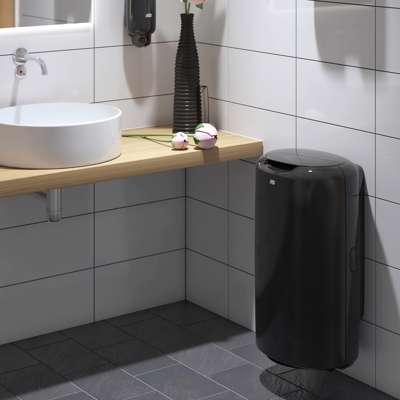 Låg til Tork elev. spand 50l sort 205638