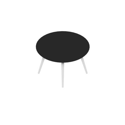 Konferencebord Dencon XL 1920 Ø120 HPL sort/hvid