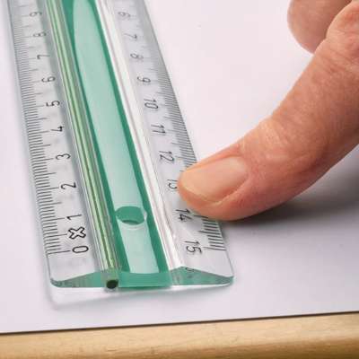 Lineal plast m/gummiskinne LINEX 50cm S50