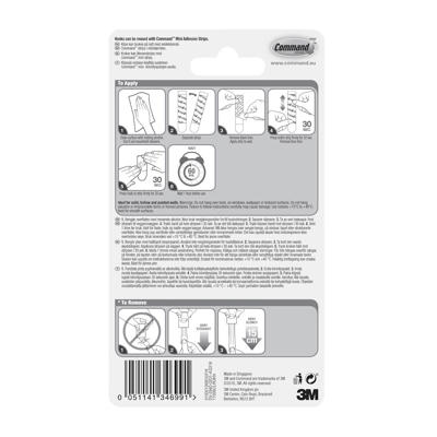 Klæbeclips Command gennemsigtige