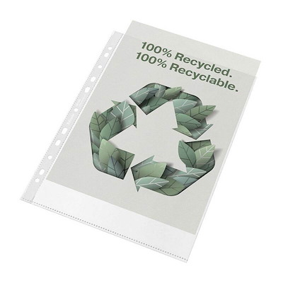 Plasttlomme A4 Esselte recycled 0,10mm præget 100stk/