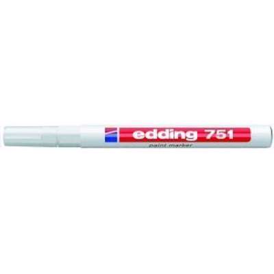 Marker Edding 751 permanent hvid rund spids 1-2mm