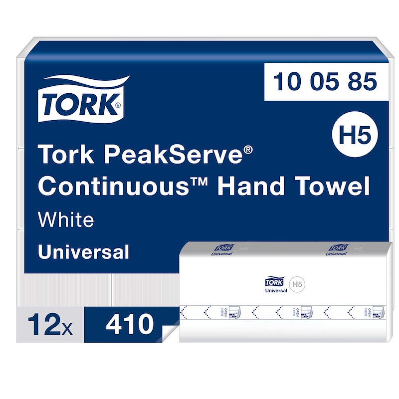 Papirhåndklæder Tork PeakServe Continuous 1-lags 100585