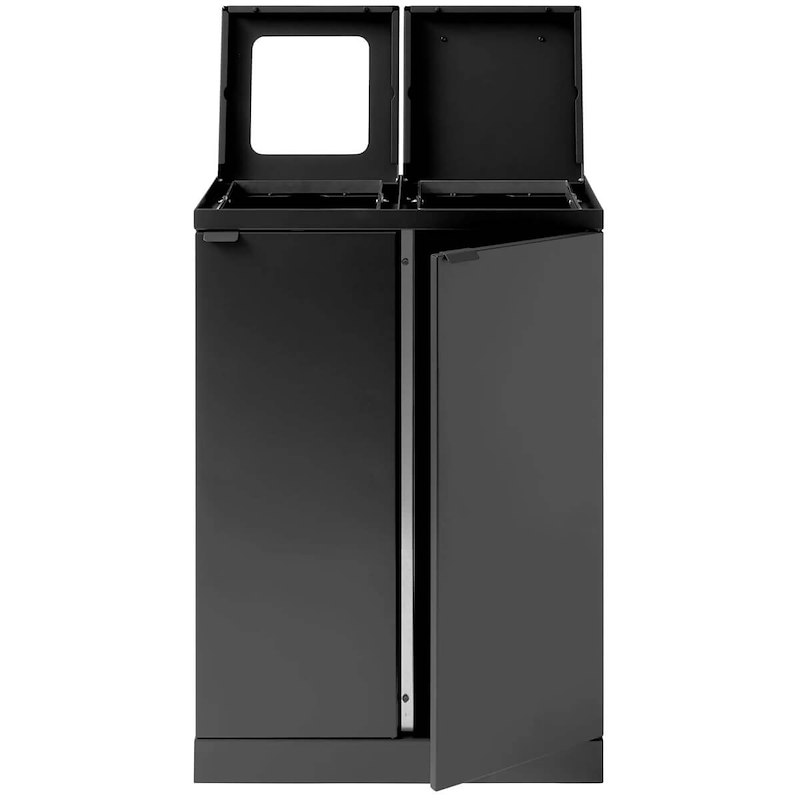 Affaldssystem affaldssortering Bica 874 2x65l m/hjul, grå