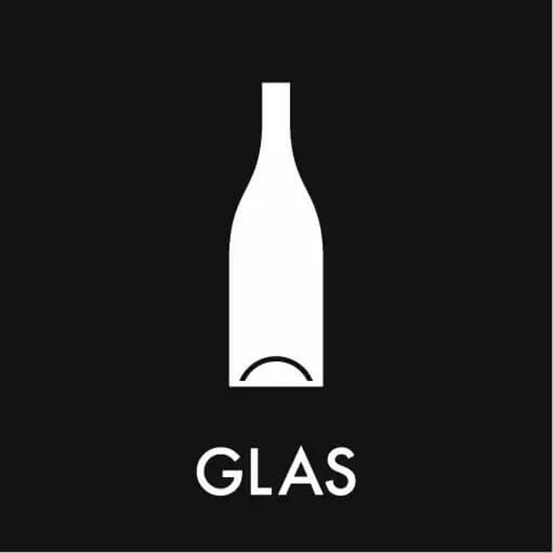 Piktogram affaldssortering Bica Magnet 12x12 GLAS