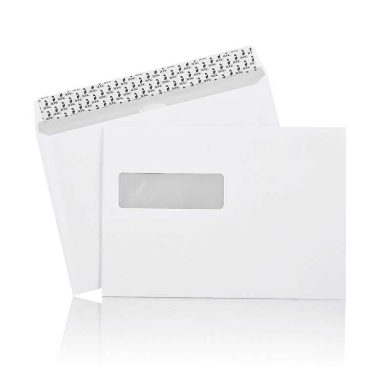 Kuverter m/rude E5 155x220mm Mailman peel&seal 500stk/pk